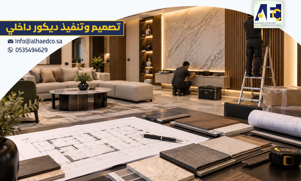تصميم وتنفيذ ديكور داخلي | أفضل معايير هندسية وجمالية بالرياض 0535494629